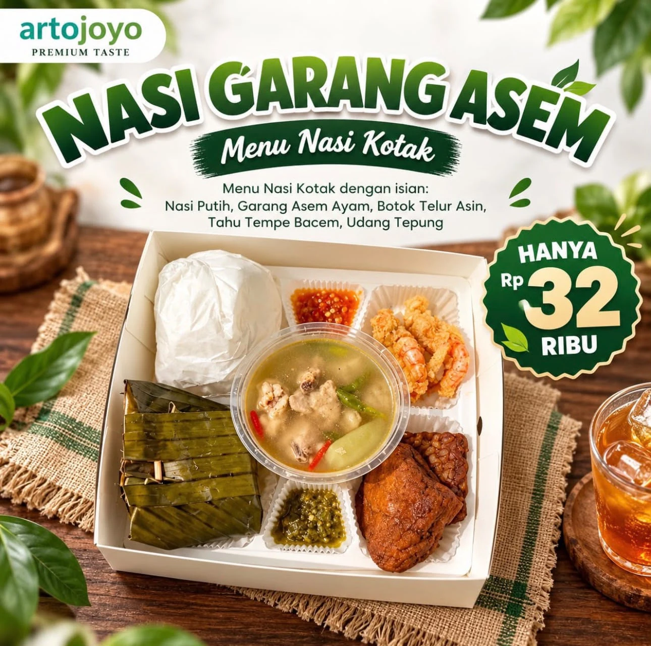 Poster menu Nasi Garang Asem Artojoyo Premium Taste